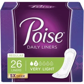 Poise Bladder Control Pads Very Light Absorbency, Regular Length 26/pk