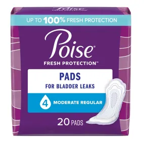 Poise Fresh Protection Bladder Control Pads Moderate Absorbency