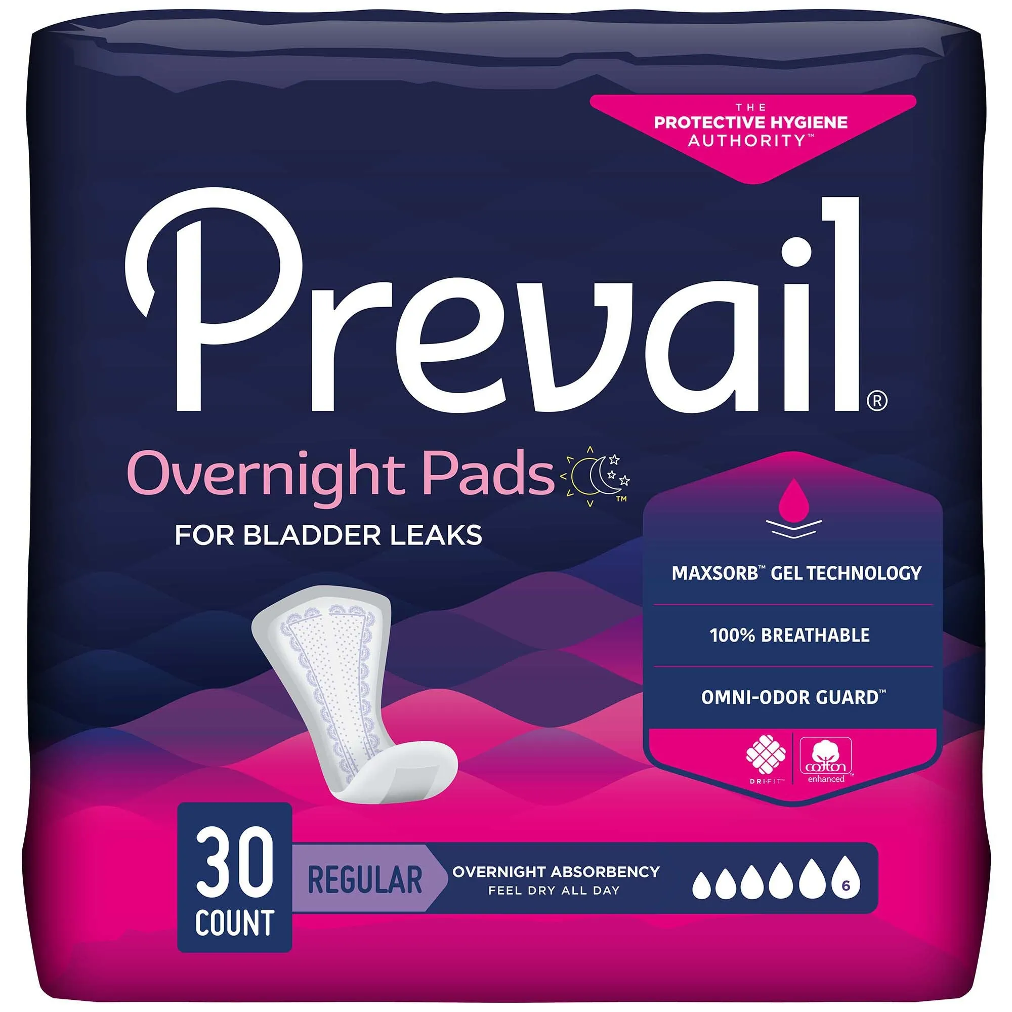 Prevail Overnight Bladder Control Pads