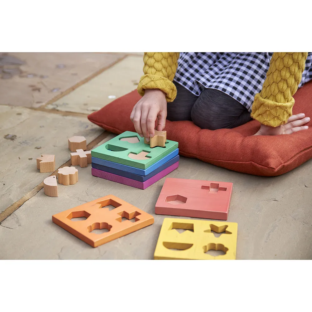 Rainbow Wooden Shape Stacker