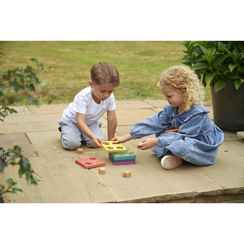 Rainbow Wooden Shape Stacker