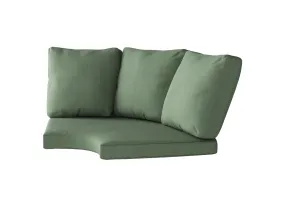 Replacement Back & Seat Round Corner Sectional Cushions 4pc - Green