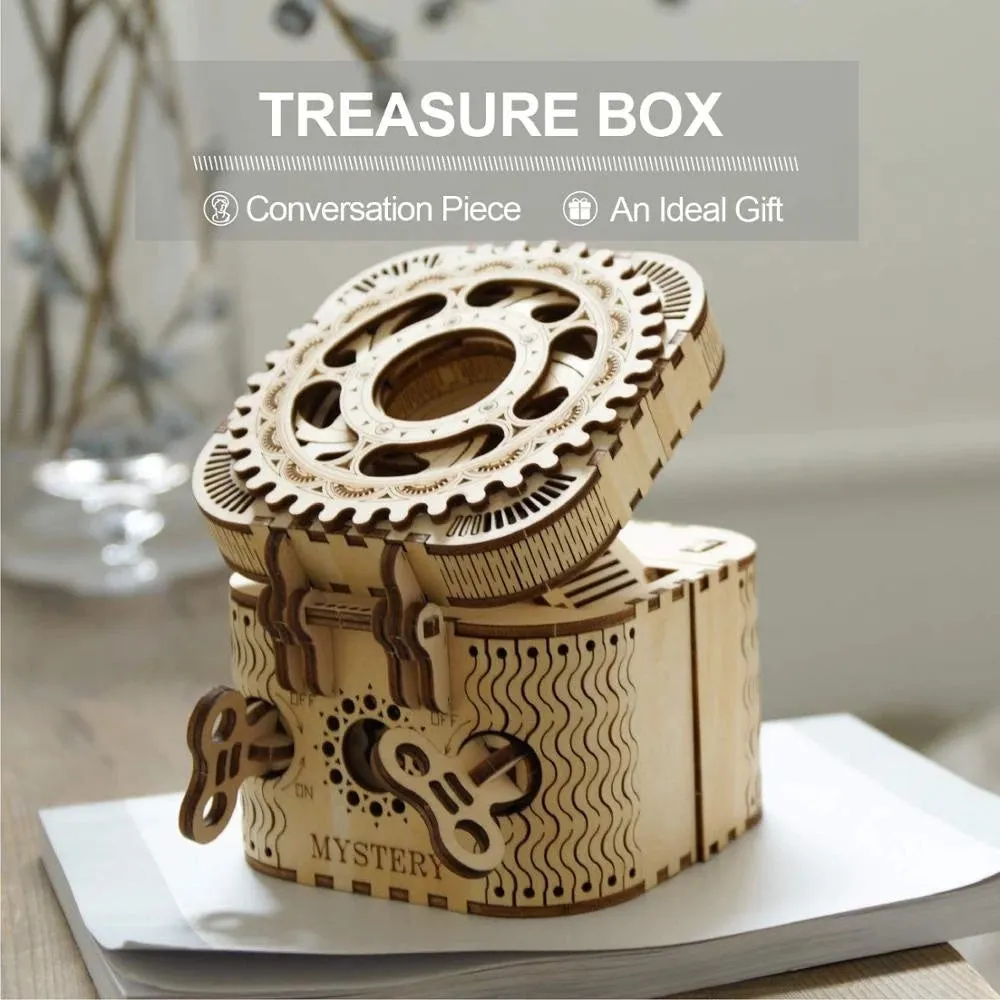 ROKR 3D Treasure Box Wooden Puzzle - DIY Assembly