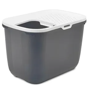 Savic Hop In Modern Litter Tray Box for Cats (Anthracite)