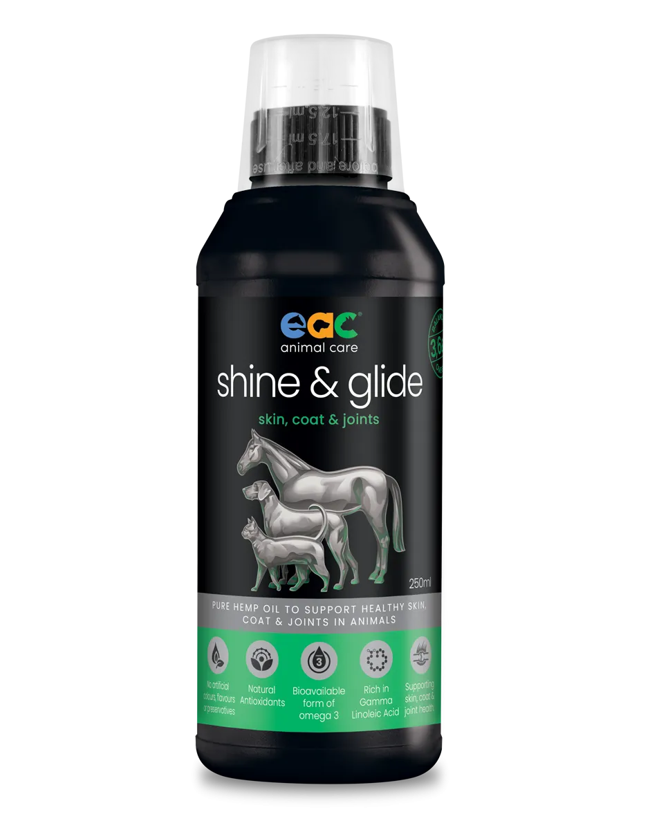 shine & glide - Pure Natural Cold-Pressed Hemp Oil for Horses, Dogs and Cats