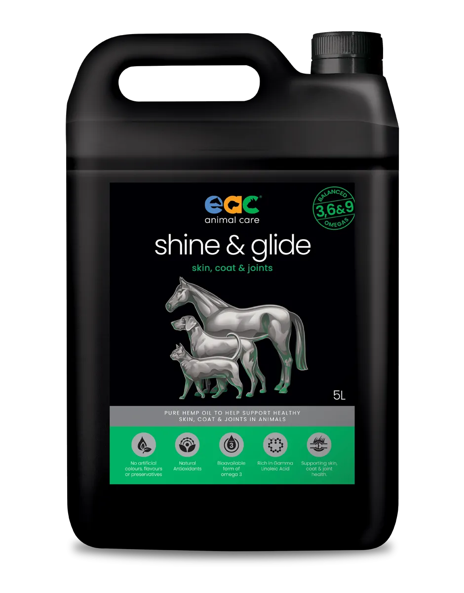 shine & glide - Pure Natural Cold-Pressed Hemp Oil for Horses, Dogs and Cats