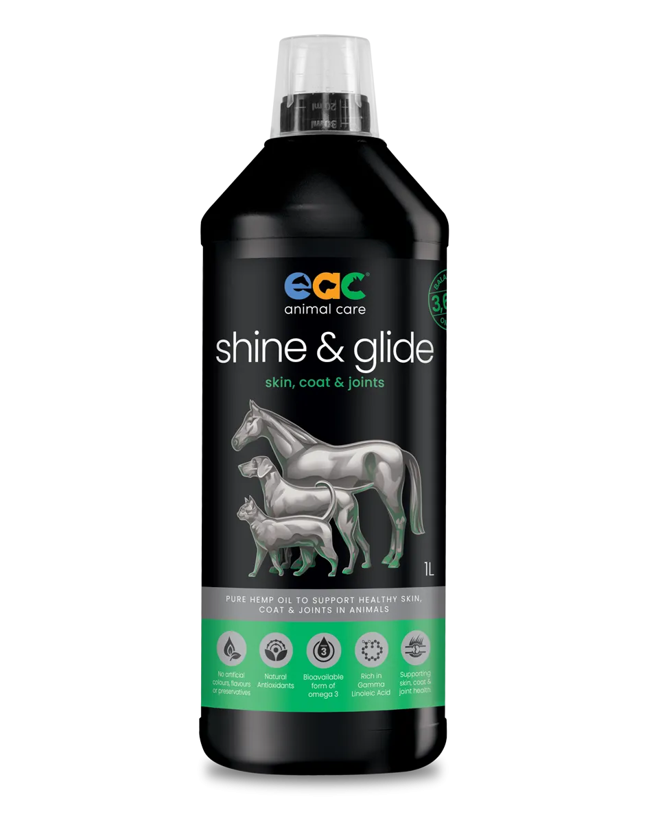 shine & glide - Pure Natural Cold-Pressed Hemp Oil for Horses, Dogs and Cats