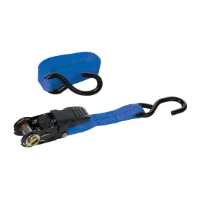 Silverline 781358 Rubber-Handled Ratchet Tie Down Strap S-Hook 4.5m x 25mm - Rated 350kg Capacity 700kg