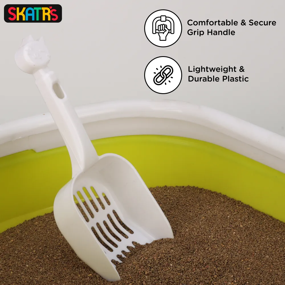 Skatrs Litter Scooper for Cats (White)