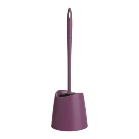 Superio Brand Modern Toilet Brush and Holder, Plastic, Purple