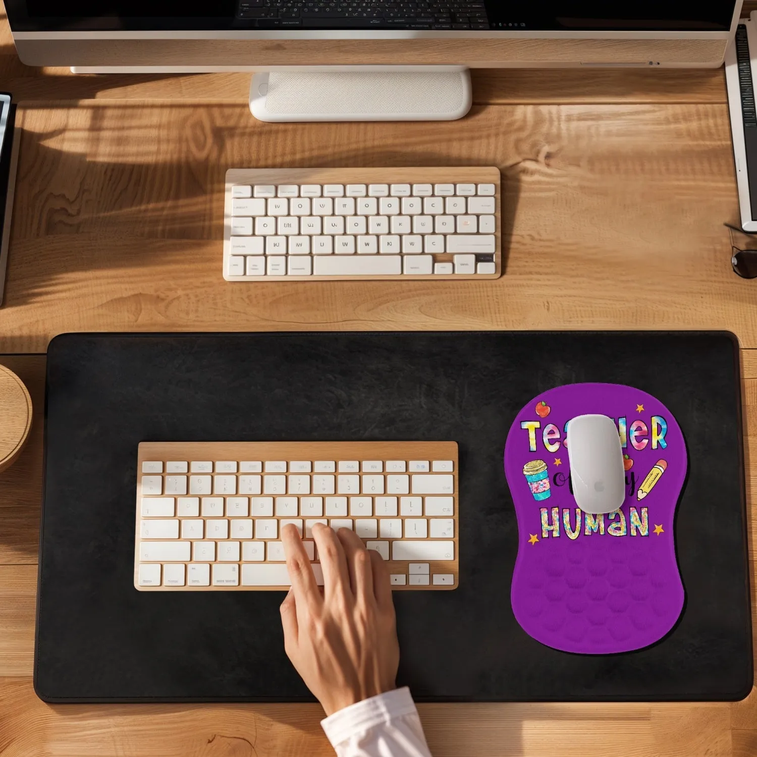 Teacher of Tiny Human Mouse Pad with Wrist Rest