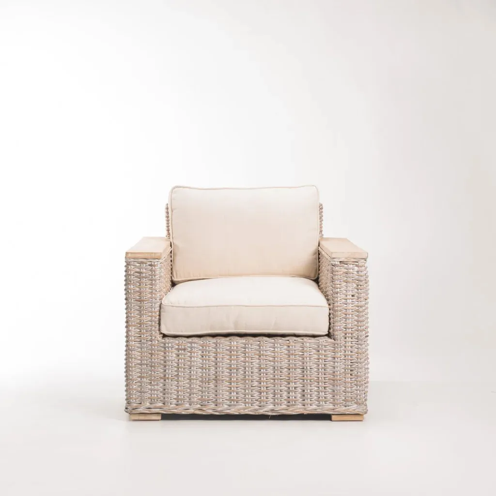 TEGAL KUBU WHITEWASH ARMCHAIR