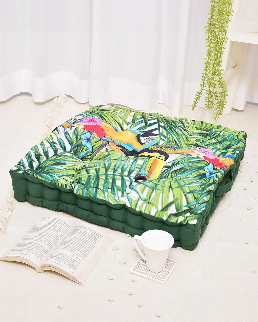 Toucan Digitally Printed Polycotton Floor Cushion