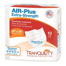 Tranquility AIR-Plus Extra-Strength Breathable Underpads, 30 x 36