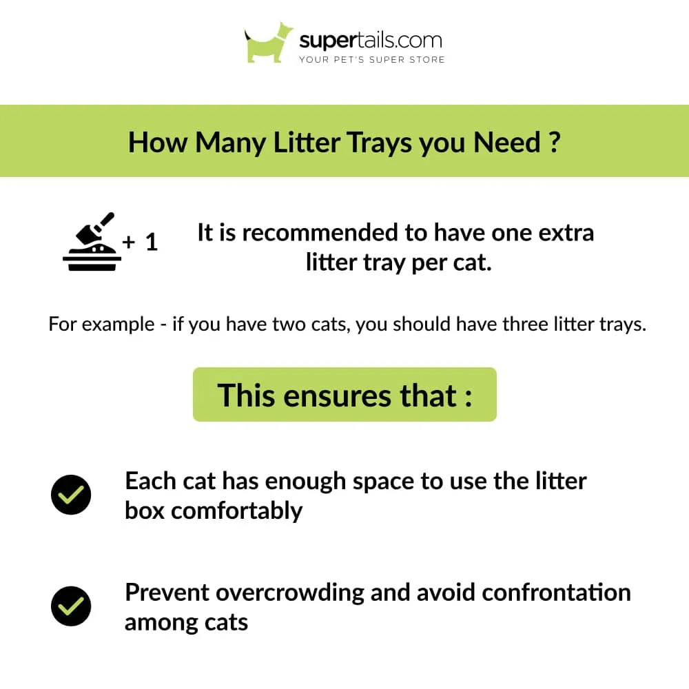 Trixie Be Eco Carlo Litter Tray with Rim for Cats (Anthracite/Grey Green)