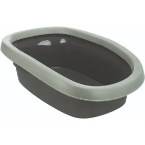 Trixie Be Eco Carlo Litter Tray with Rim for Cats (Anthracite/Grey Green)