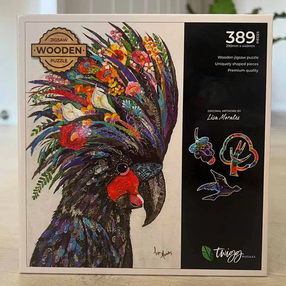 Twigg Jigsaw Puzzles Lisa Morales Black Cockatoo - 389 Piece