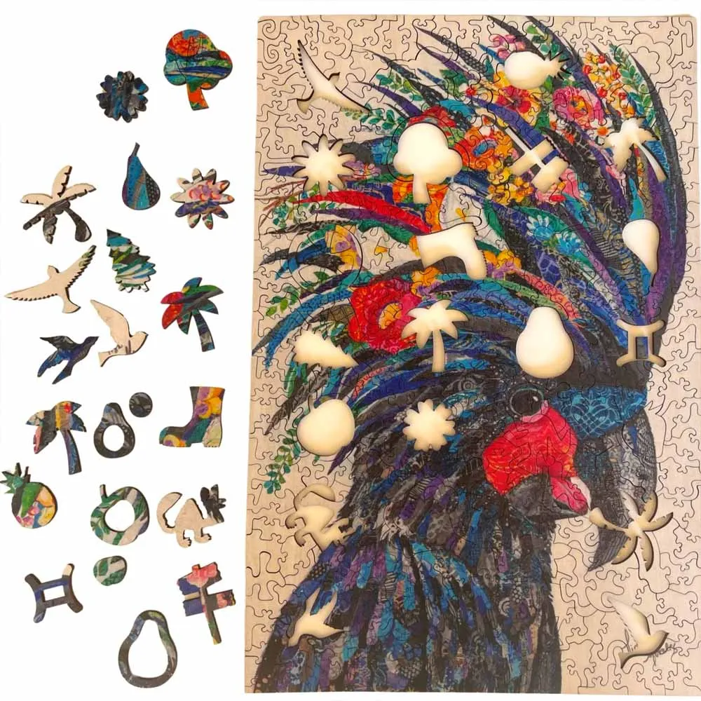 Twigg Jigsaw Puzzles Lisa Morales Black Cockatoo - 389 Piece