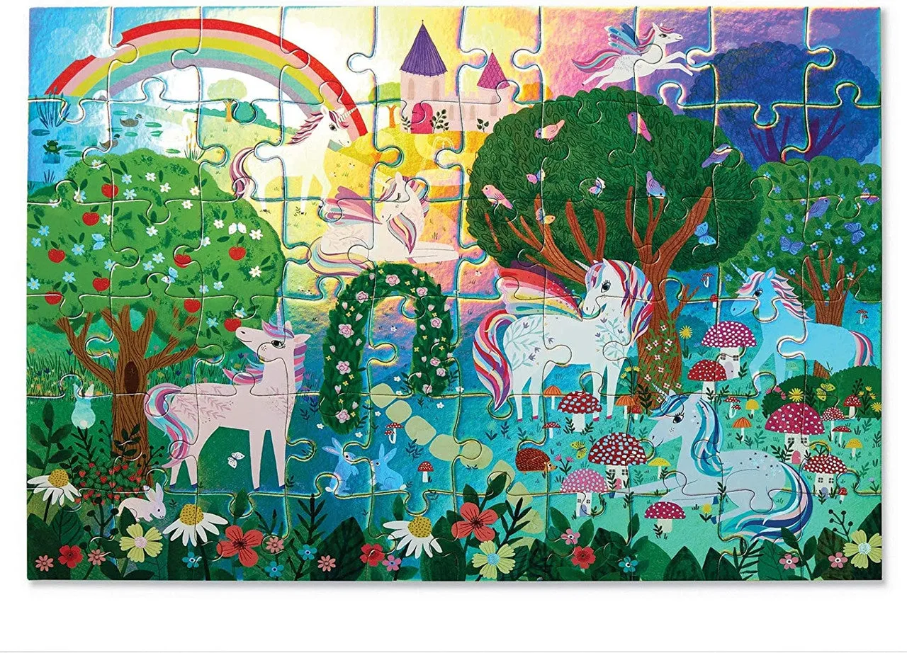 Unicorn Holographic Foil Floor Puzzle 60pc