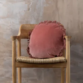 Velvet Round Cushion | Guava