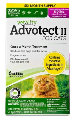 Vetality Advotect II Monthly Topical Flea and Tick Treatment for Large Cats