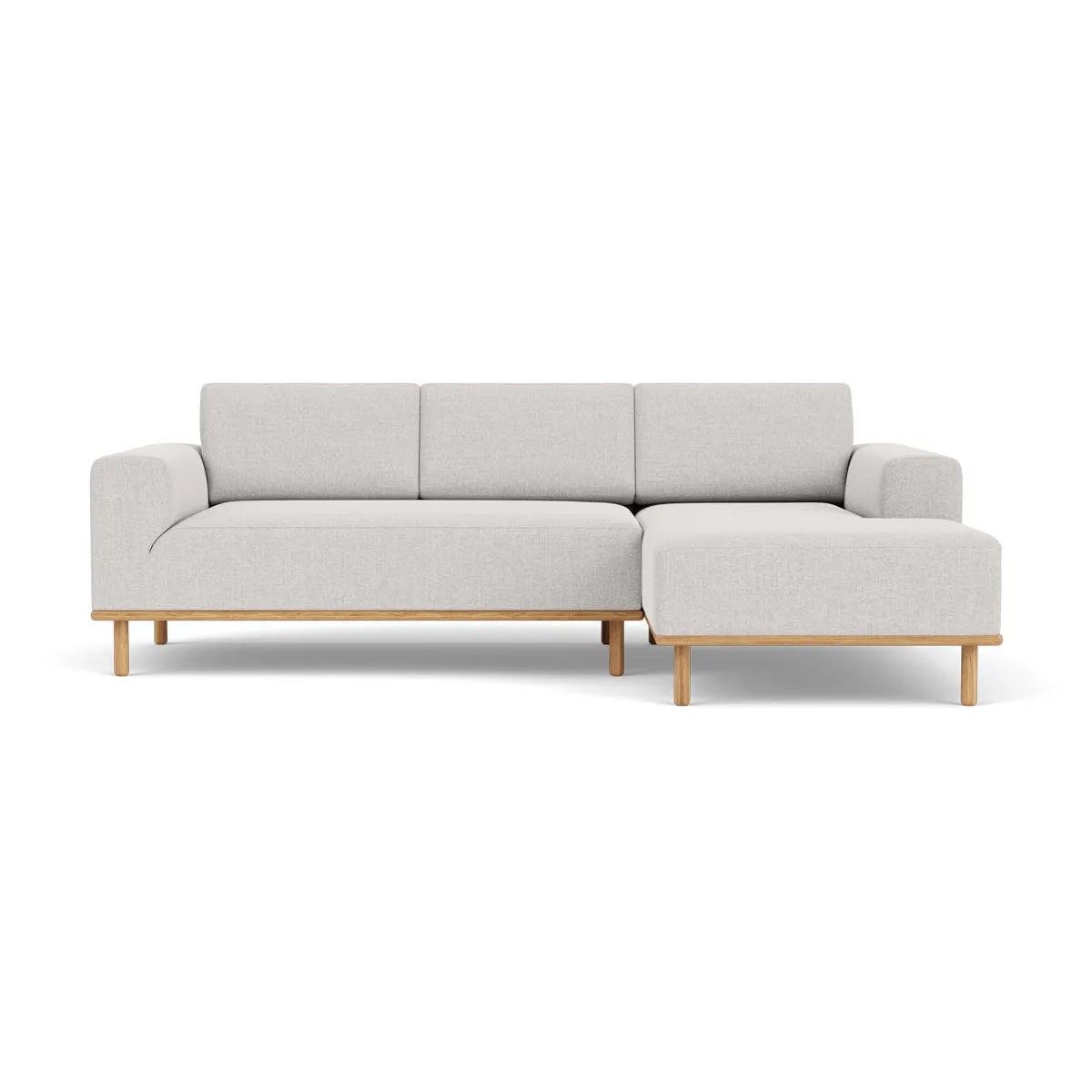 Vilmar Fabric Right Chaise Sofa (Oak, Cool Grey Weave)