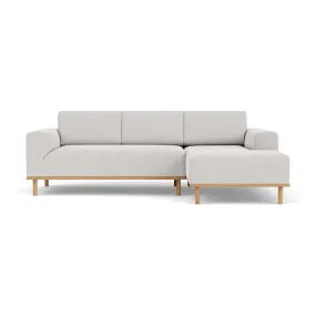 Vilmar Fabric Right Chaise Sofa (Oak, Cool Grey Weave)