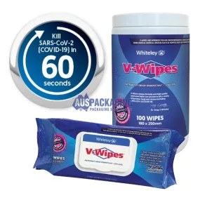 Whiteley V-Wipe Hospital Grade Disinfectant Wipes (VWIPTO)