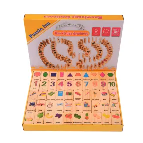 Wooden Dominoes Puzzle Learning Toy