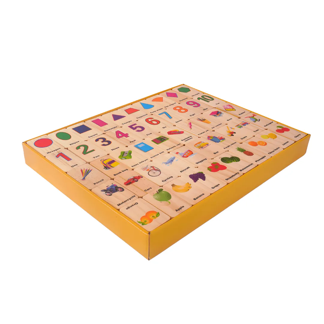 Wooden Dominoes Puzzle Learning Toy