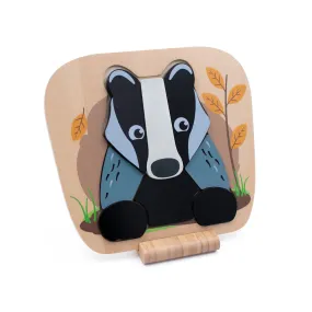 Woodland Badger Raised Puzzle