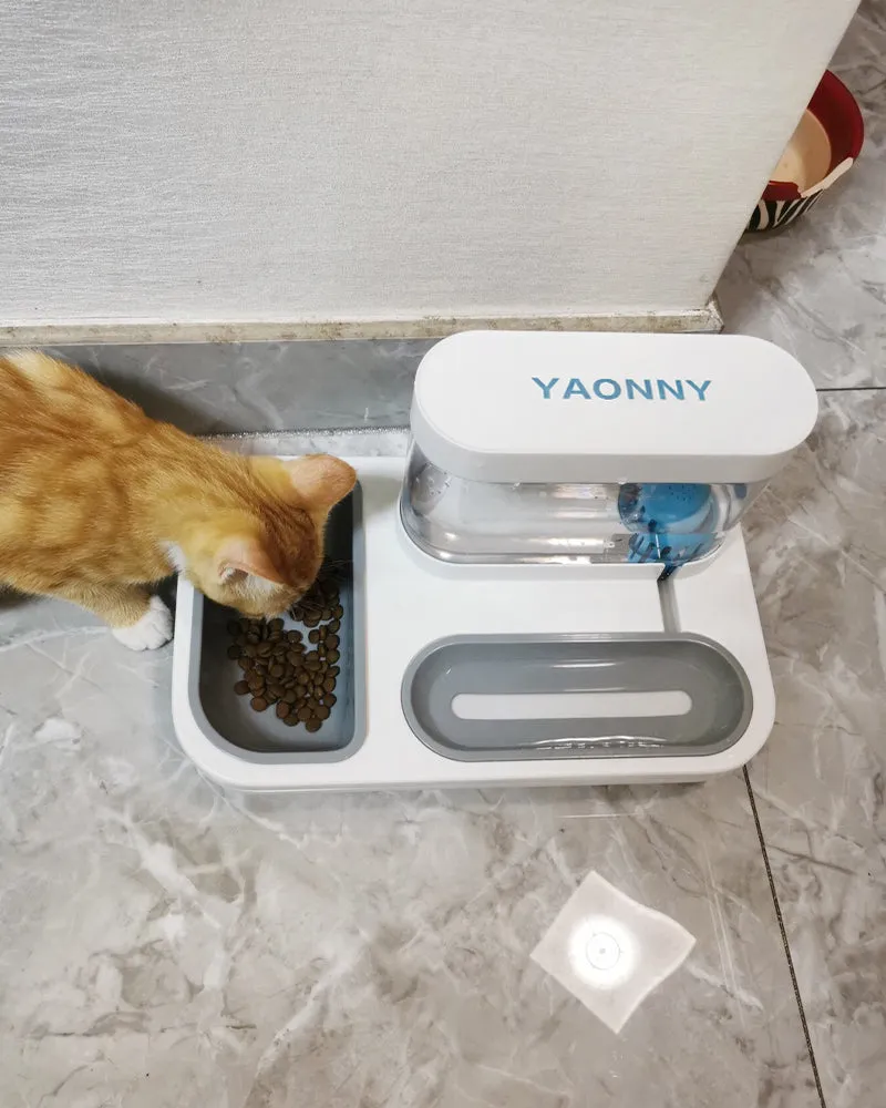 YAONNY pet feeding and drinking bowls,Food Bowl Set, Raised Cat Bowls for Food and Water, Food Feeding Dishes for Cats and Puppies