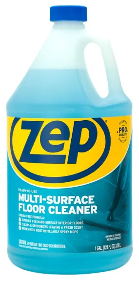 Zep ZUMSF128 Floor Cleaner, 1 gal Can, Liquid, Pleasant, Clear :EA: QUANTITY: 1