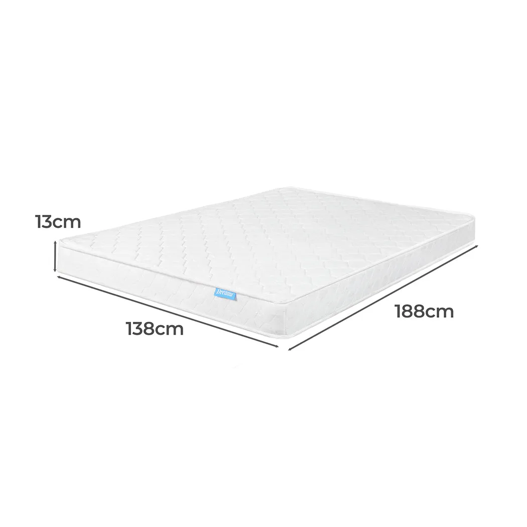 Zera 13cm Mattress Spring Coil Bonnell Bed Sleep Foam Medium Firm - Double